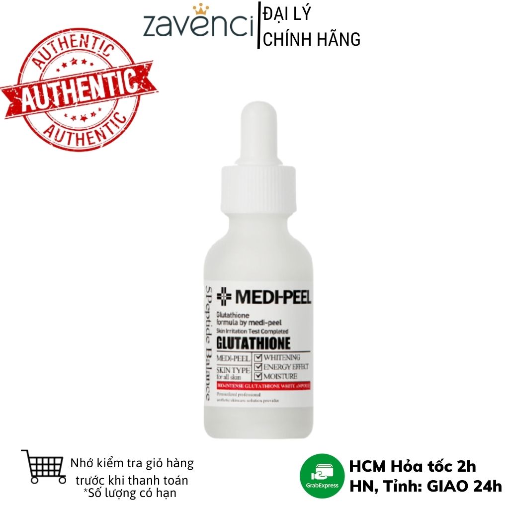 Tinh chất trắng da Medi Peel Glutathione 600 White Ampoule Serum 30ml Mẫu mới - Zavenci