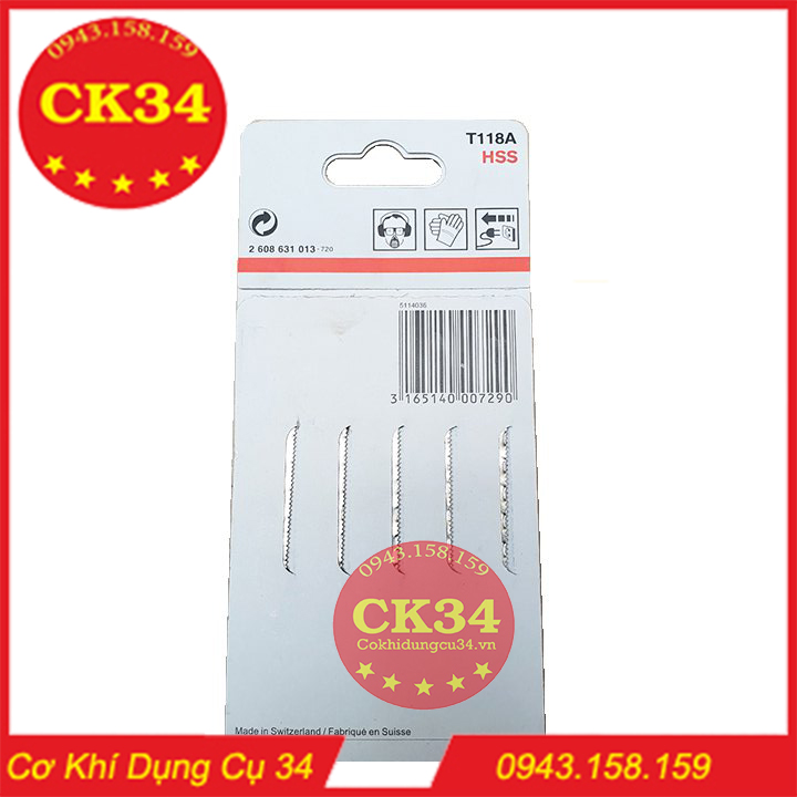 Lưỡi Cưa Sọc, Lưỡi Cưa Lọng Sắt HSS T118A