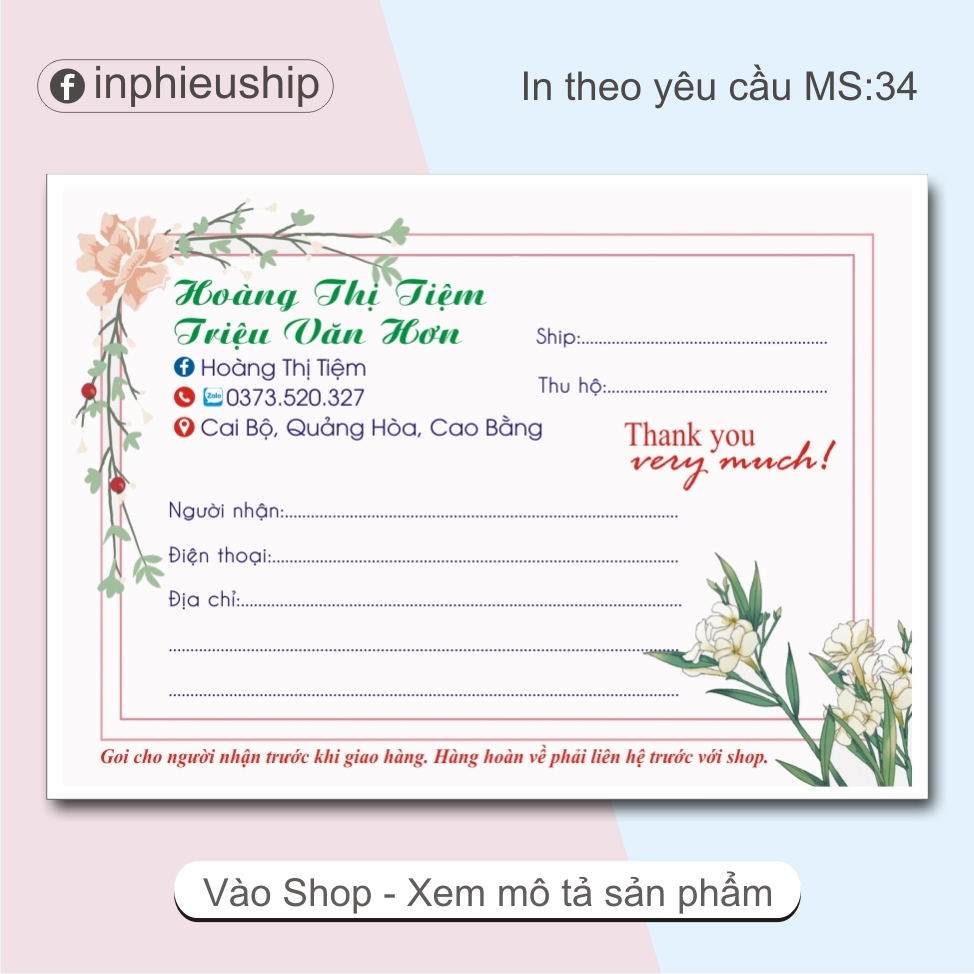 In tên riêng theo yêu cầu 400 phiếu (MS40)