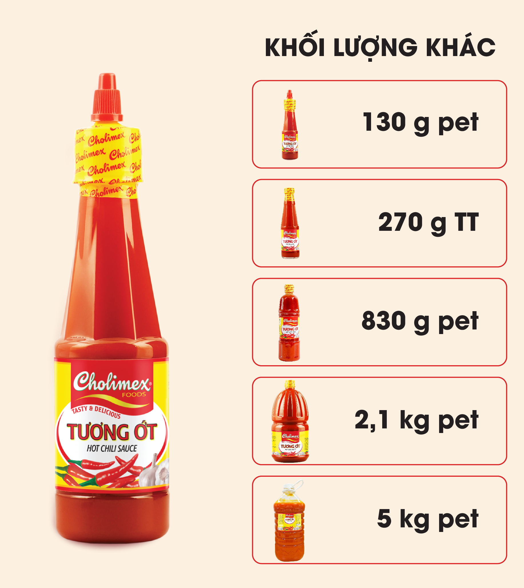 Tương ớt Cholimex chai HDPE 250g