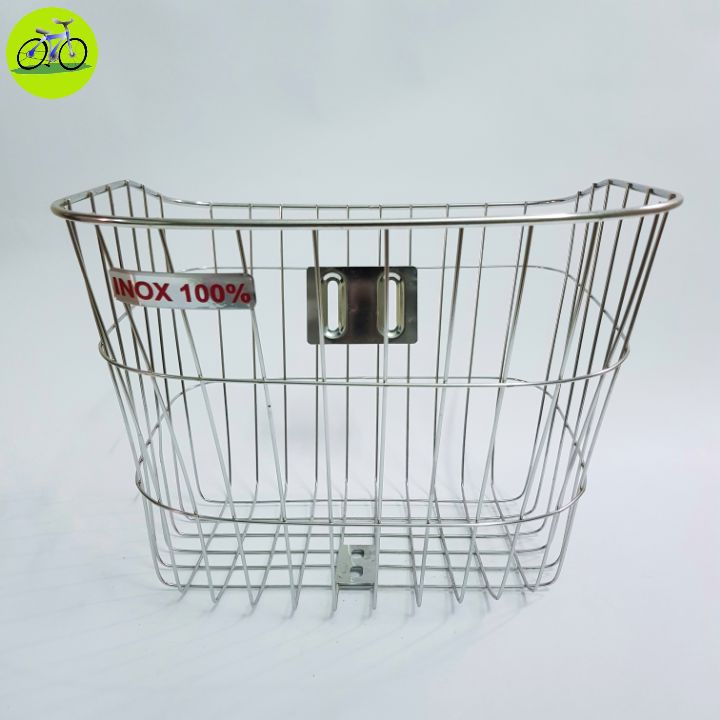 [HCM]Giỏ Rổ Xe Đạp Inox Lắp Trước Để chở đồ