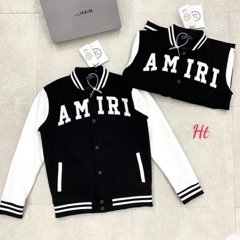 [FREESHIP] Áo nỉ bomber phối tay trắng AMIRI Ht