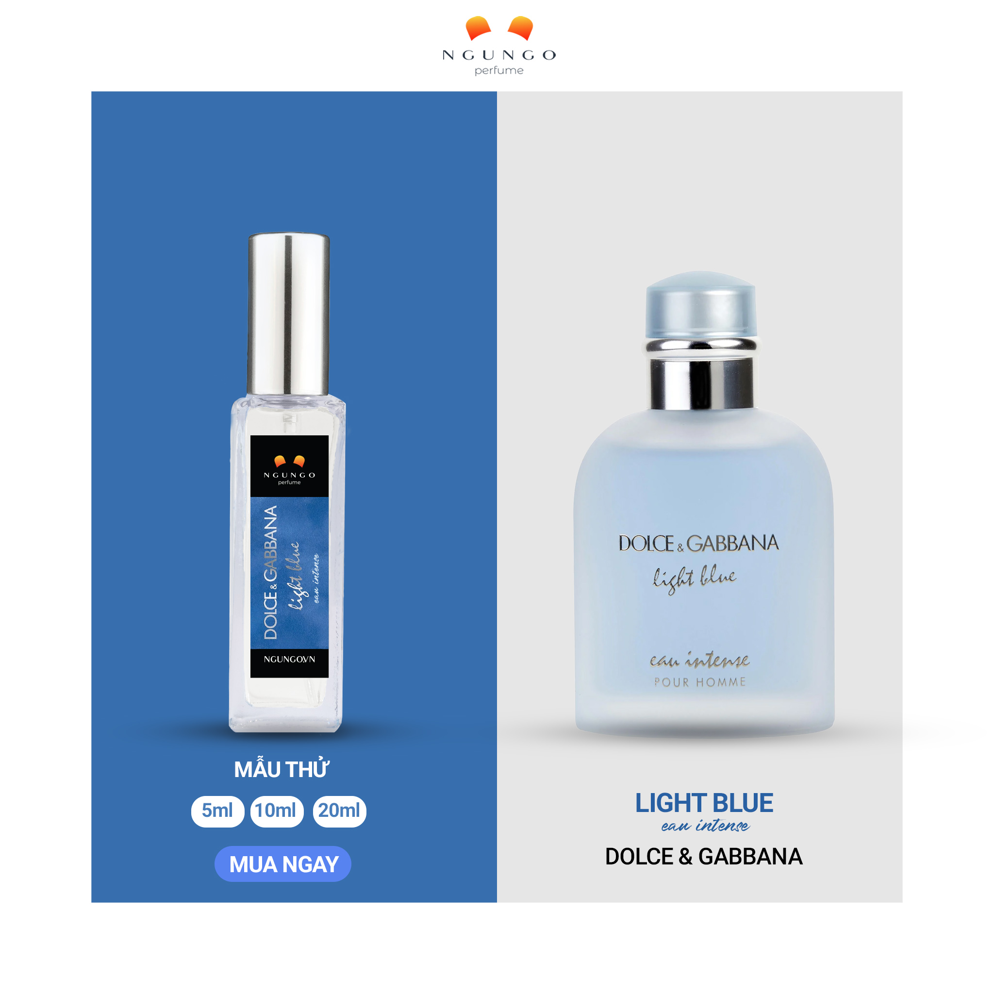 Nước hoa Light Blue Intense for Men [travel size] nhỏ gọn bỏ túi