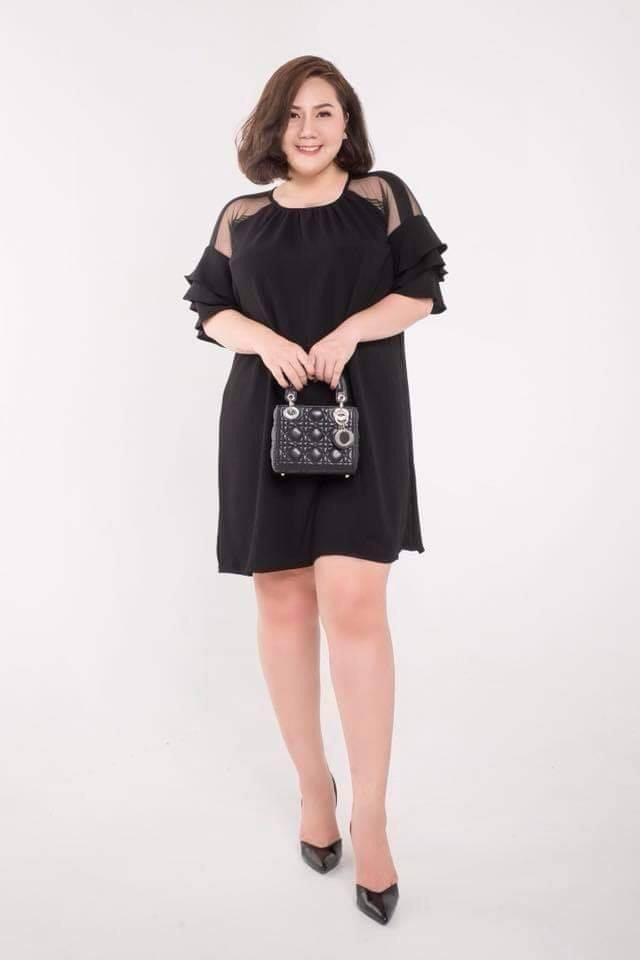 Đầm vai lưới
