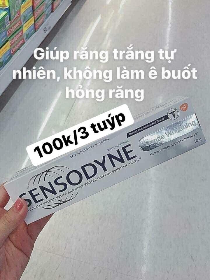 Kem đánh răng Sensodyne trắng răng giảm ê buốt