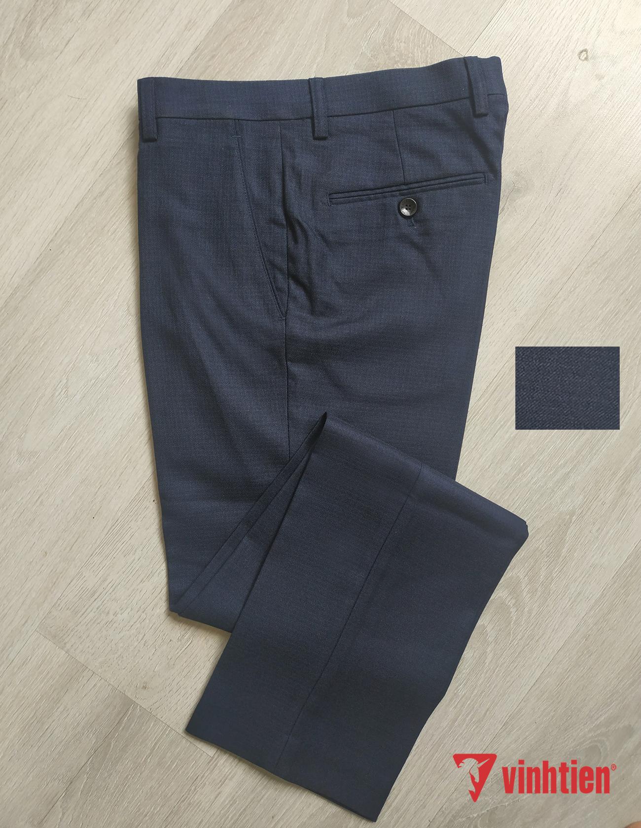 Quần Tây Nam Vĩnh Tiến Dáng Suông Cao Cấp Xanh than