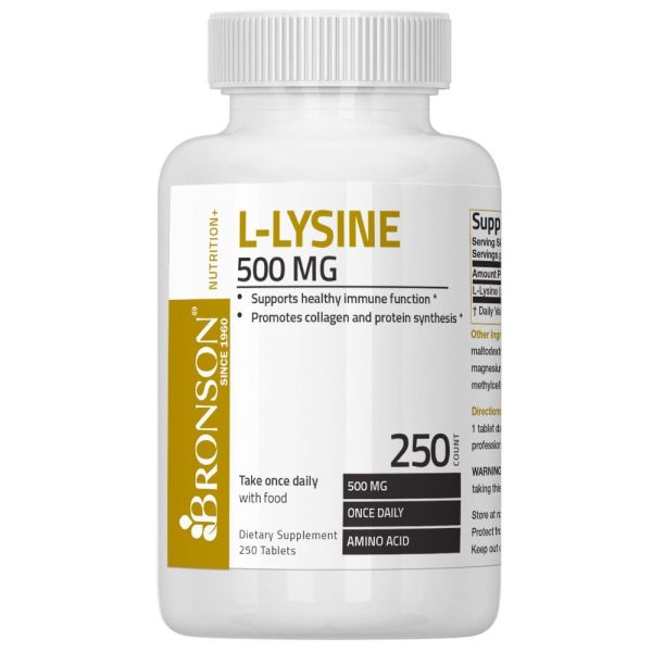 L - Lysine 500mg - 250 viên Mỹ - Hỗ trợ hệ miễn dịch, tăng sức đề kháng