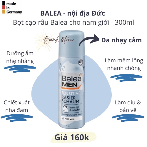 Bọt cạo râu Balea cho nam giới - 300ml