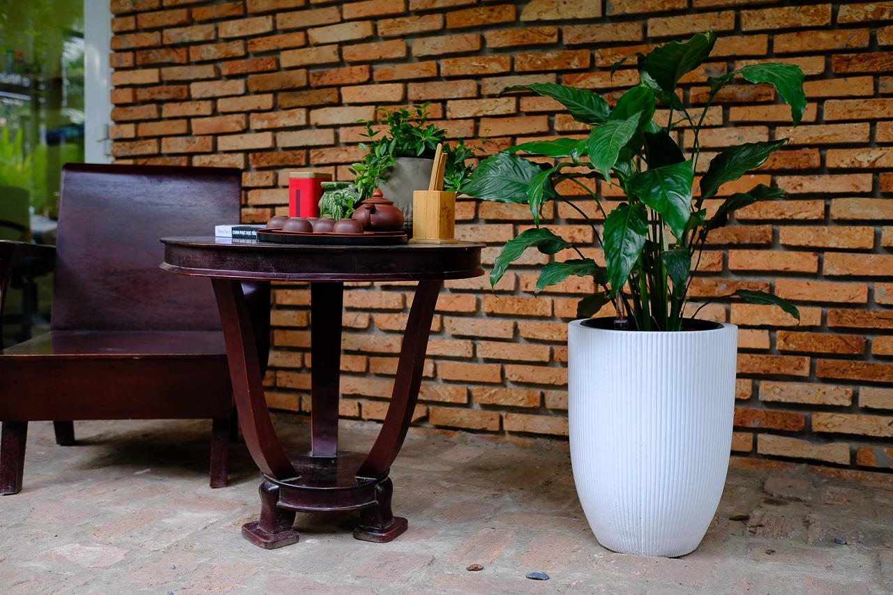 Chậu Trồng Cây Xi Măng Đá Mài Viên Đạn  | 30cm