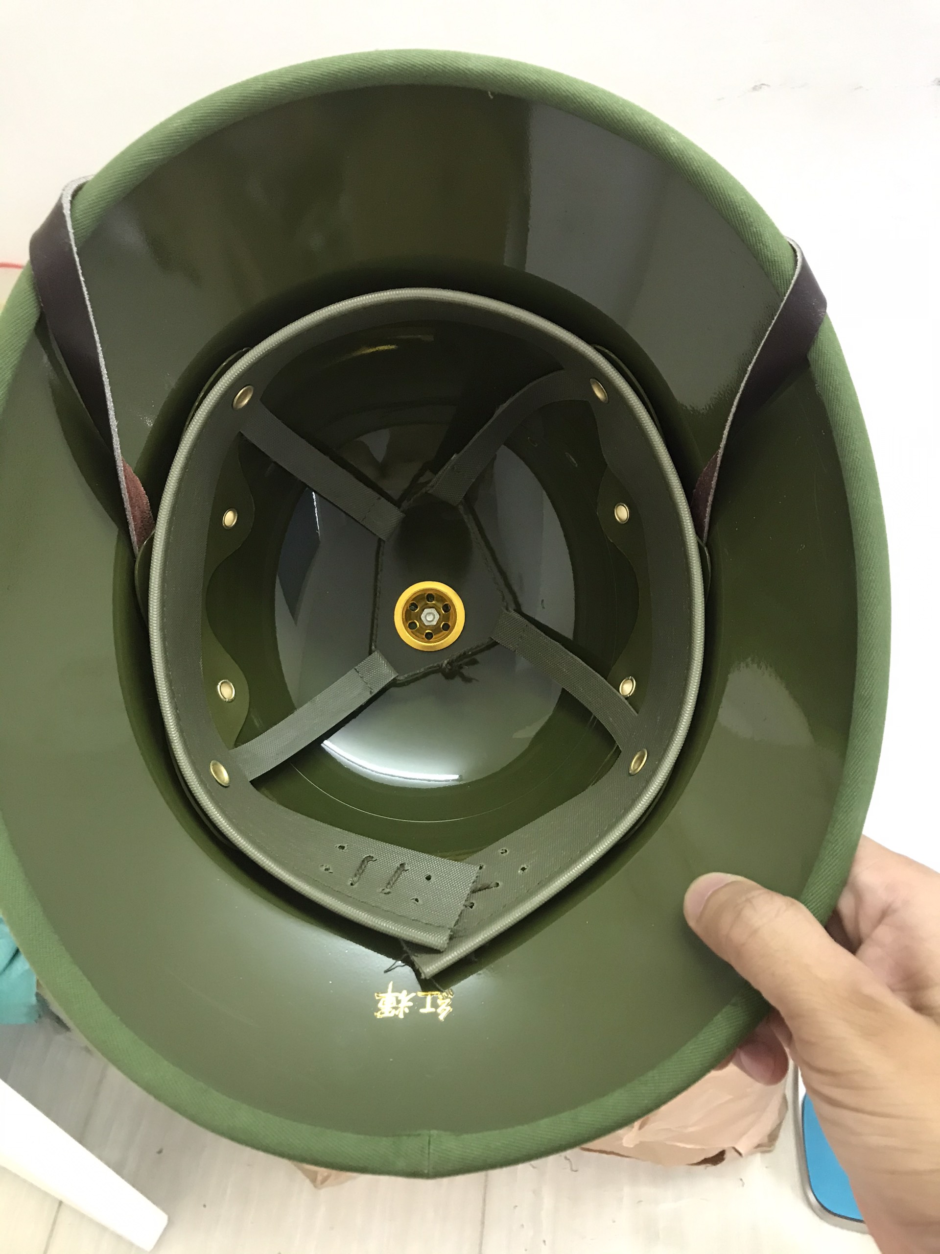 Mũ Cối Cứng Xanh Bộ đội Loại  cốt Phíp