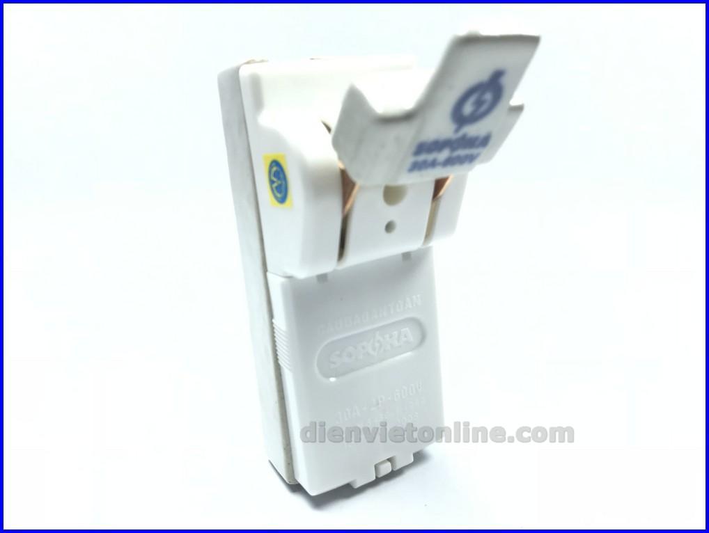 Cầu dao đế sứ 20a 2p sopoka d3h - điện việt