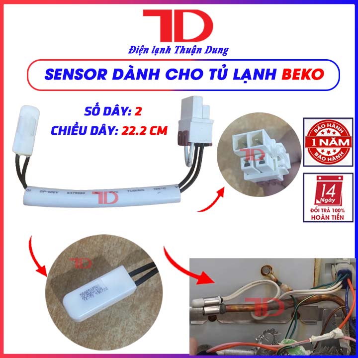 Đầu Dò Cảm Biến, Sensor dành cho tủ lạnh Beko, cảm biến nhiệt độ tủ lạnh, Điện Lạnh Thuận Dung