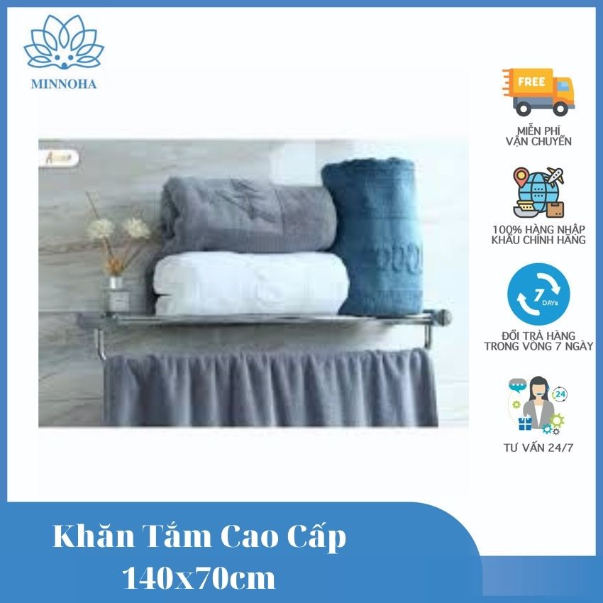 [Hàng cao cấp] Khăn tắm cao cấp 140x70cm tiêu chuẩn 5 sao, 100% cotton mềm mịn, không có bụi lông,  mang lại cảm giác thoải mái, dễ chịu như ở resort 5 sao. Minnoha Store
