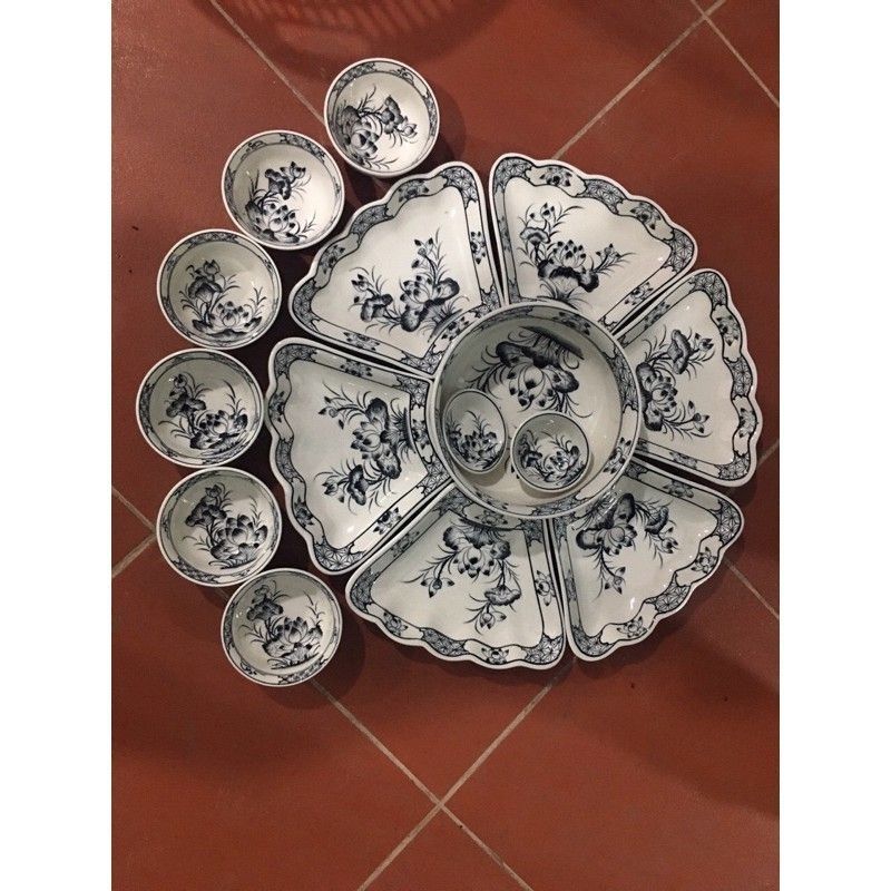 Bộ bát đĩa cúng hoa mặt trời