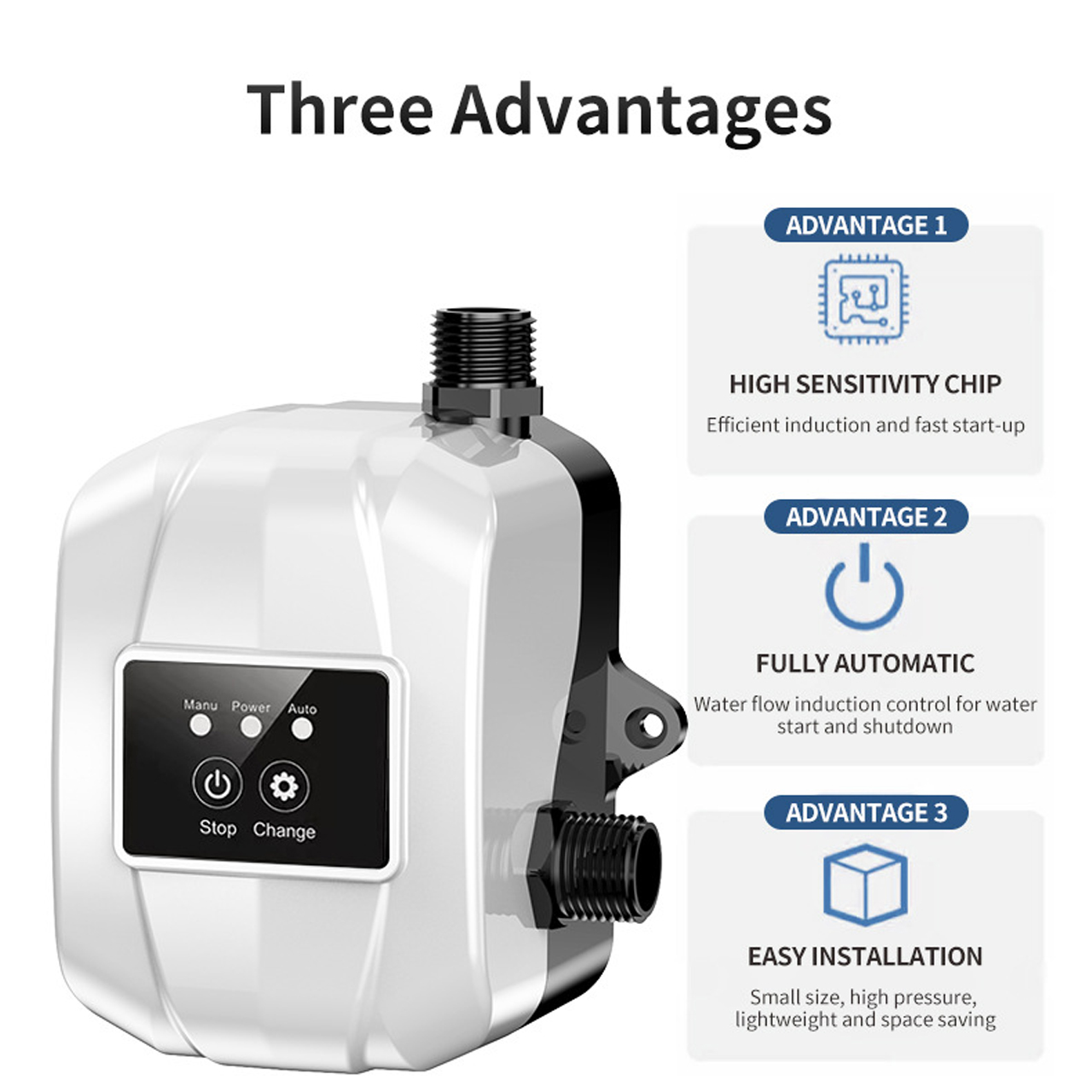 Máy Bơm Tăng Áp 24V 150W Đầu Nối Máy Bơm Nước Mini Cho Bồn Rửa Nhà Bếp Vòi Nước Nóng Vòi Sen - dc5100