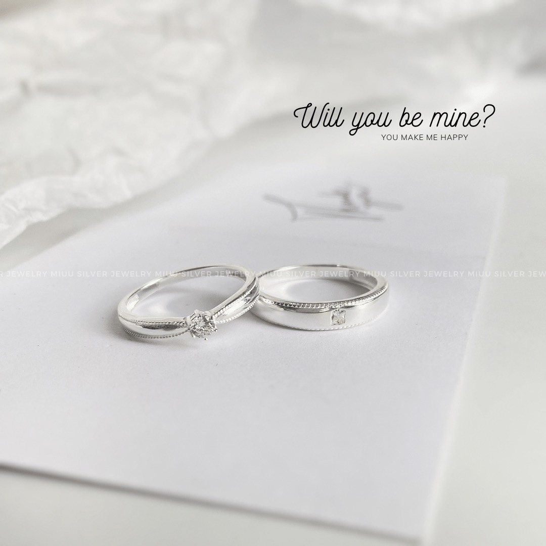 Nhẫn đôi bạc nam nữ Miuu Silver Everlasting