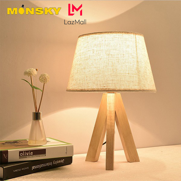 Đèn ngủ để bàn MONSKY OLISA trang trí nội thất sang trọng hiện đại - Tặng kèm bóng LED