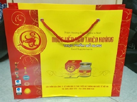 TÚI GIẤY ĐỰNG HỘP YẾN THIÊN HOÀNG