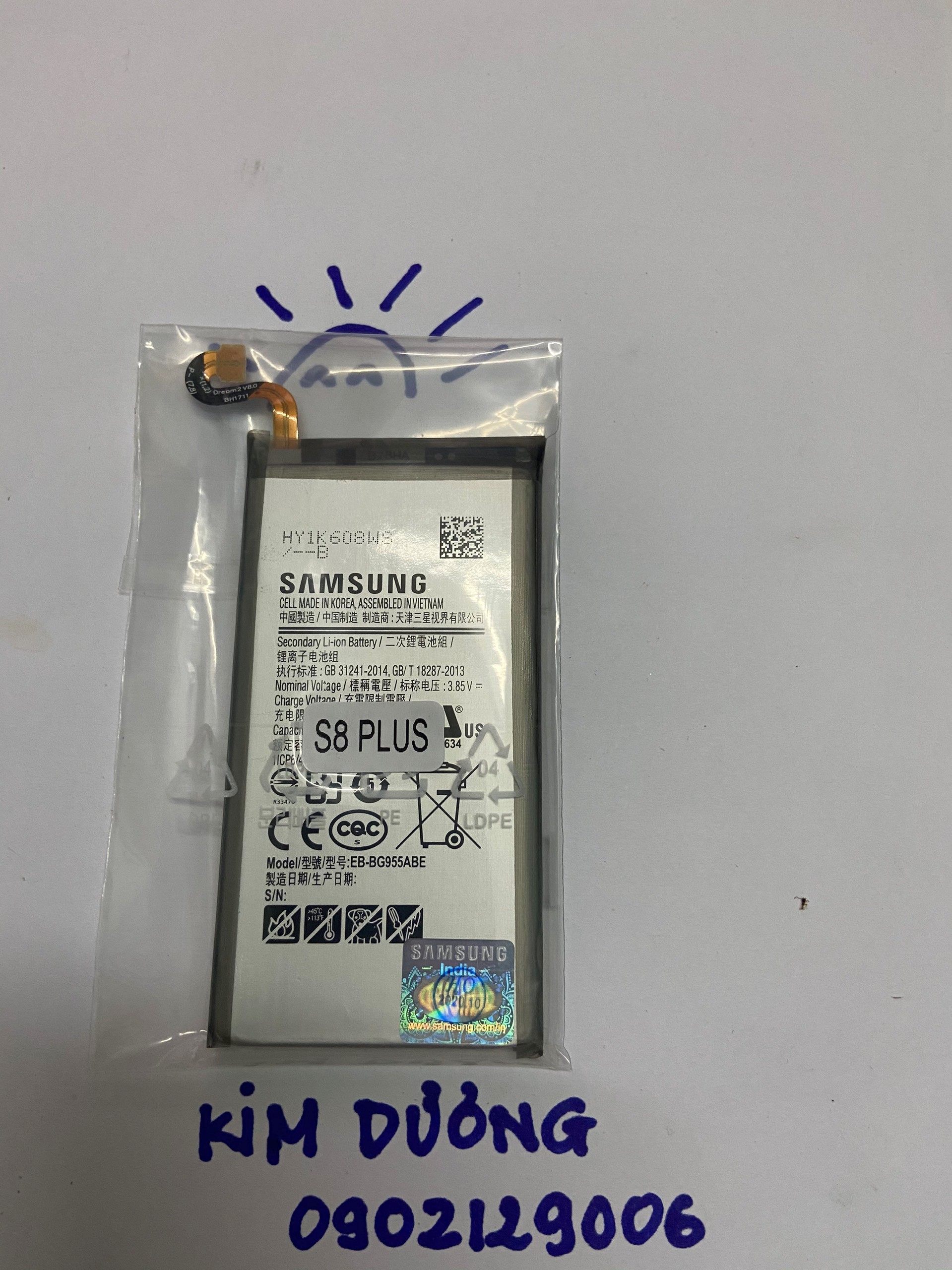 [HCM]Pin Samsung Galaxy S8 plus (Mã pin :EB-BG955ABE)