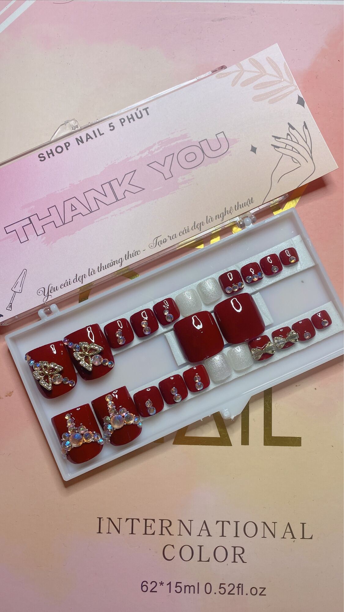 Móng chân giả ( hình thật) - nail thiết kế bộ 24 móng đủ size