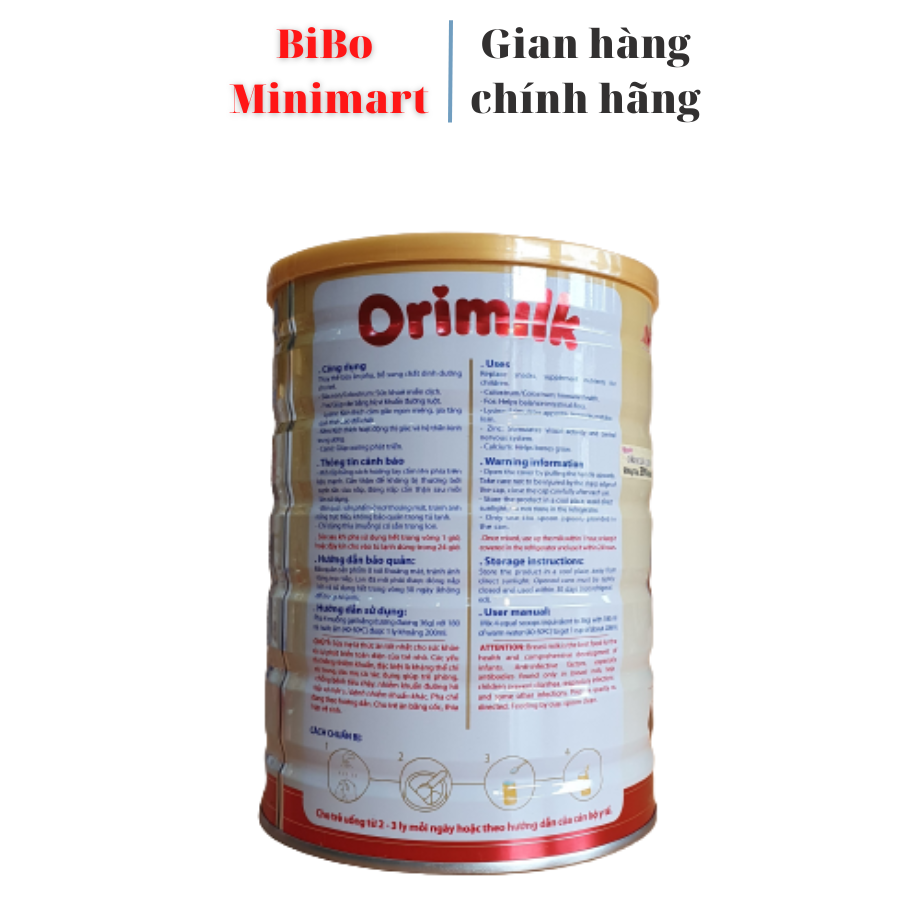 Sữa Orimilk Gain lon 900G (Từ 1 tuổi trở lên).