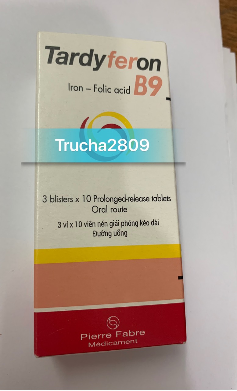 Tardyferon b9 bổ sung sắt và acid folic cho phụ nữ mang thai