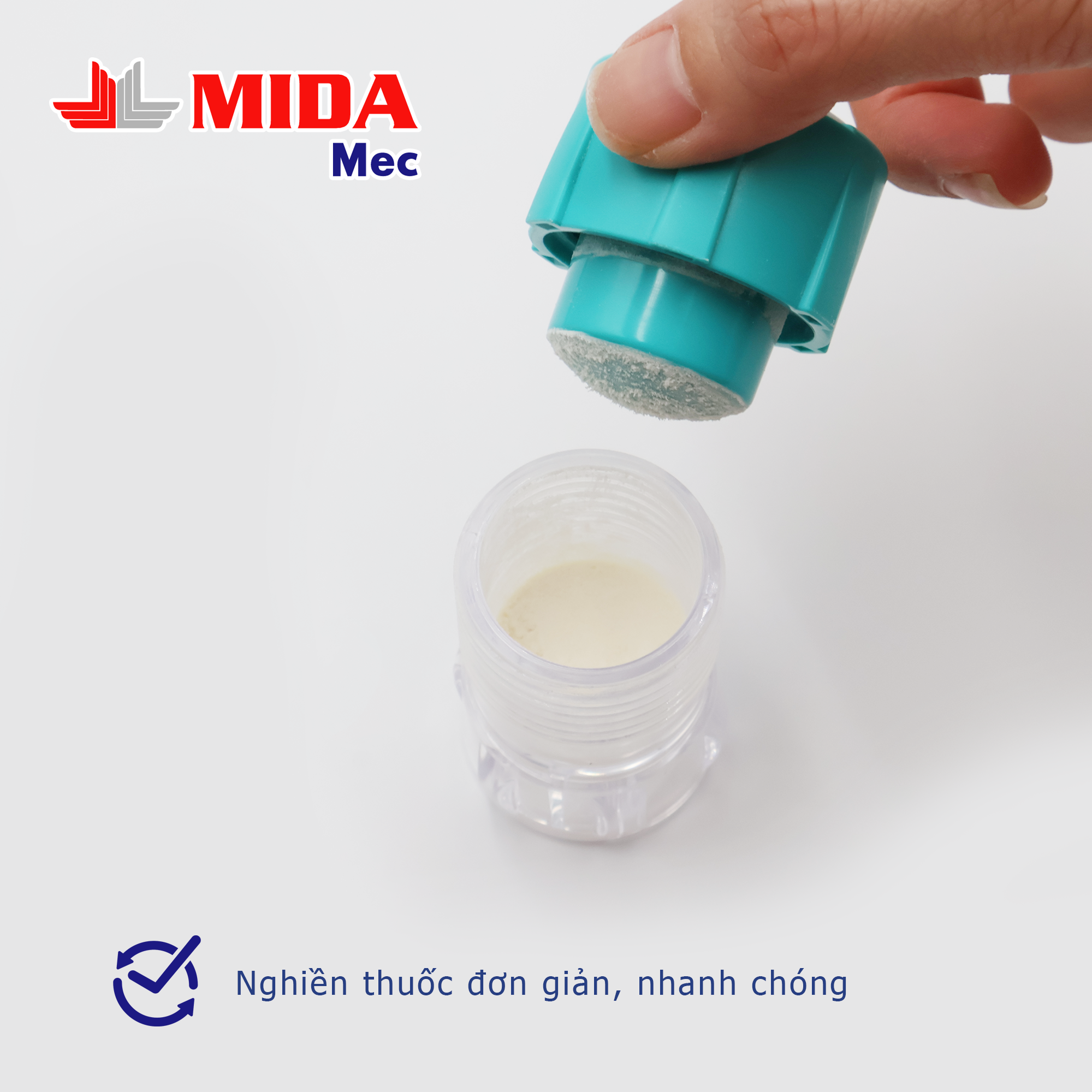 Dụng cụ nghiền cắt đựng thuốc MIDAMEC