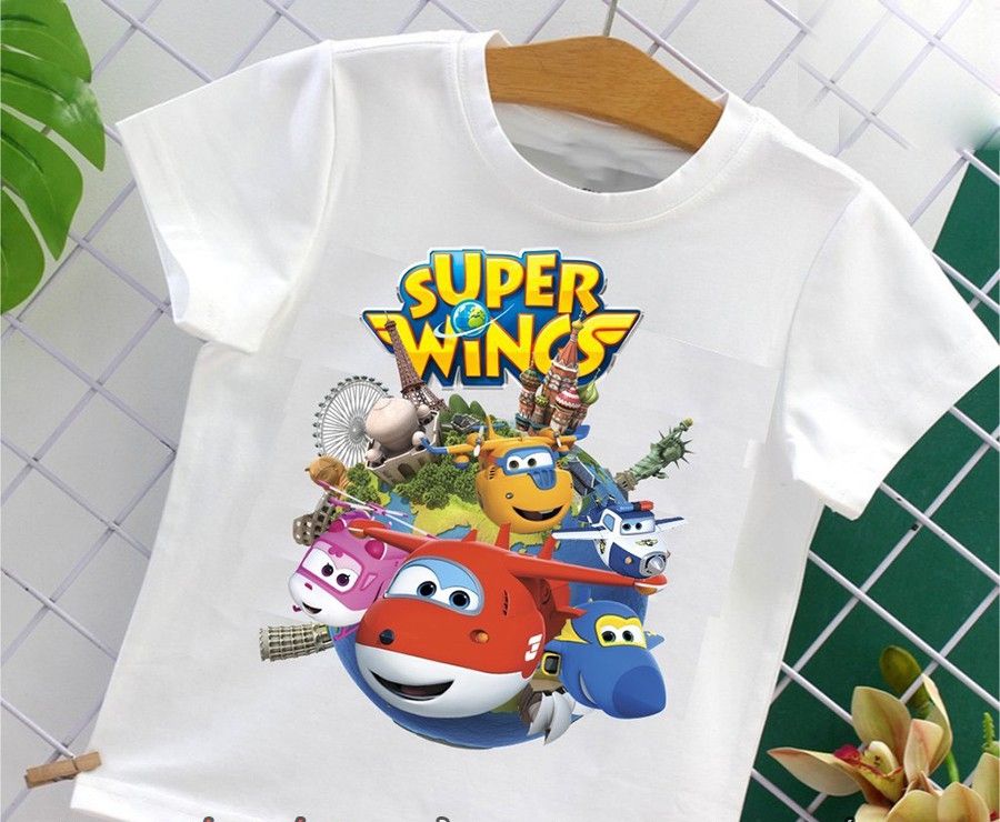 Áo thun bé trai in hình Đội Bay Siêu Đẳng Super Wings siêu hot