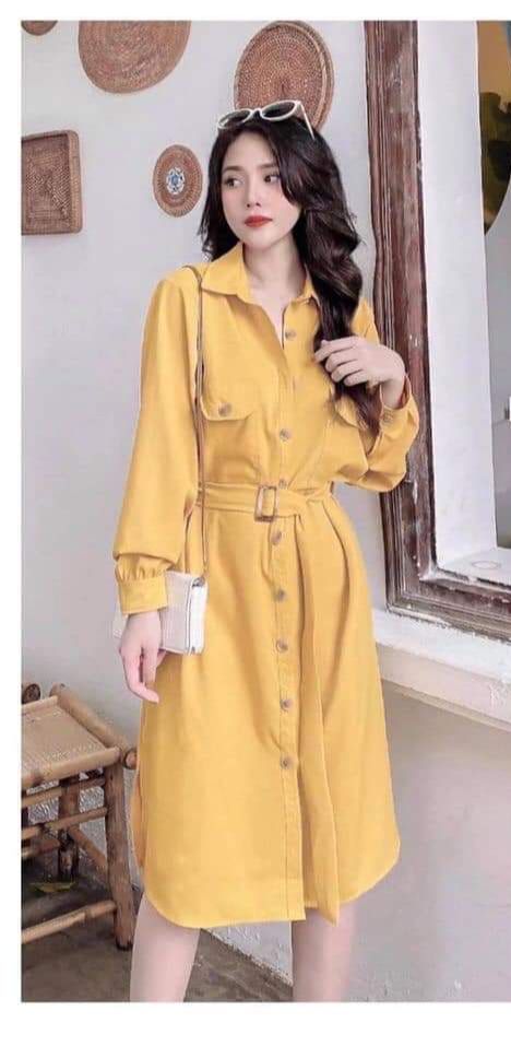 [freeshipmax] VÁY BẦU THU ĐÔNG CÔNG SỞ KẾT HỢP SAU SINH