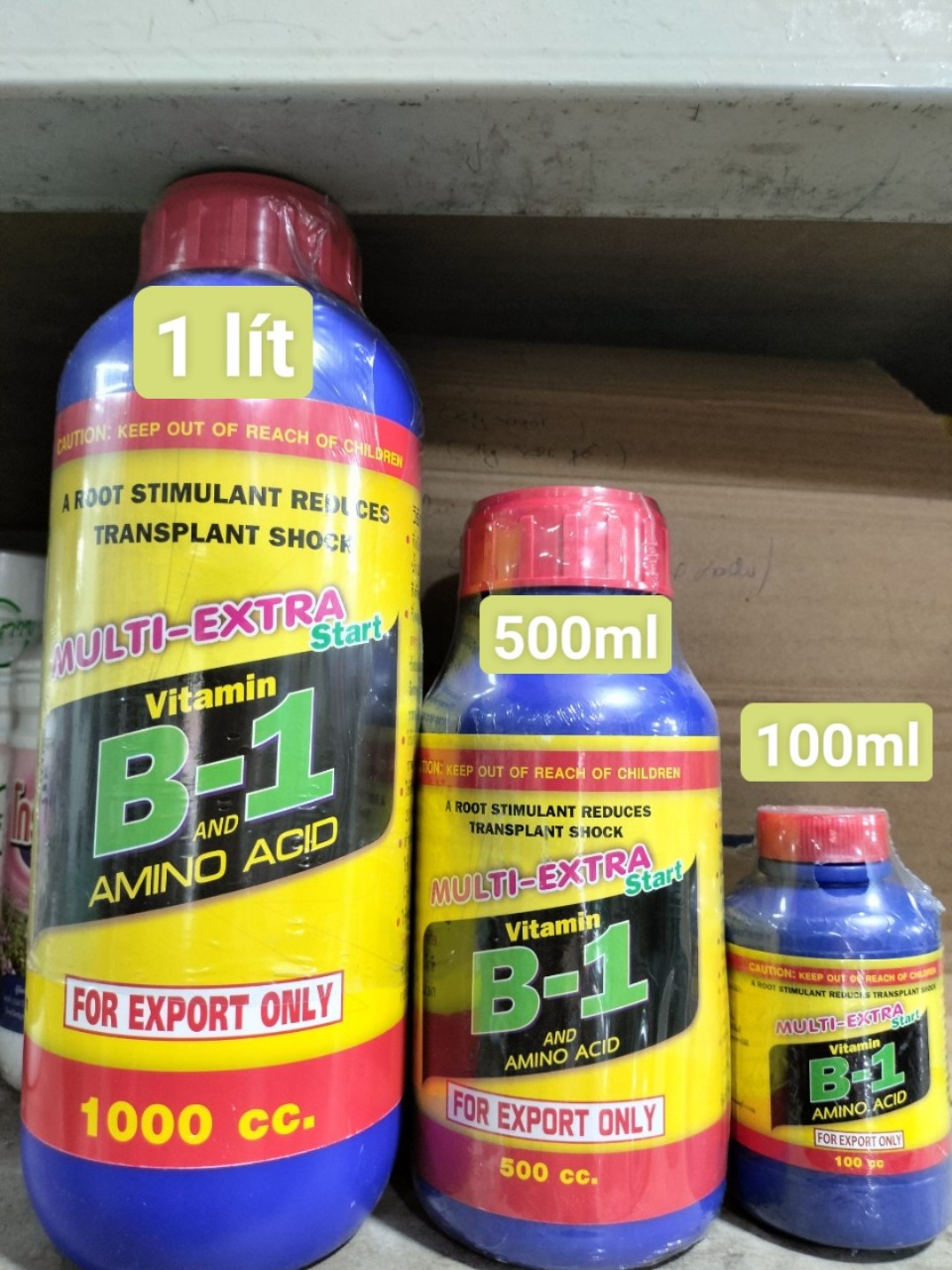 Phân bón lá Vitamin B1 Thái Xanh 1 LÍT KÍCH RỄ, CHỐNG SỐC CHO CÂY