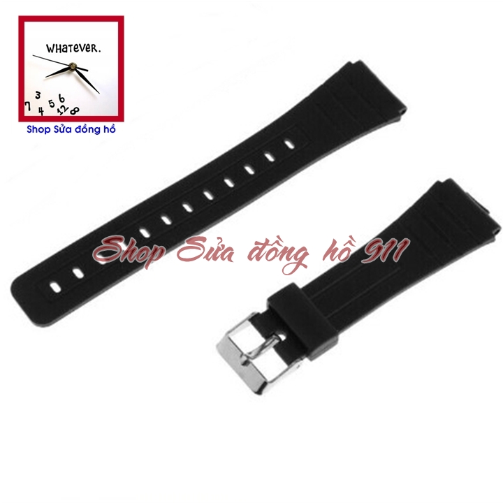 Dây cao su đồng hồ điện tử ca-sio size 18mm