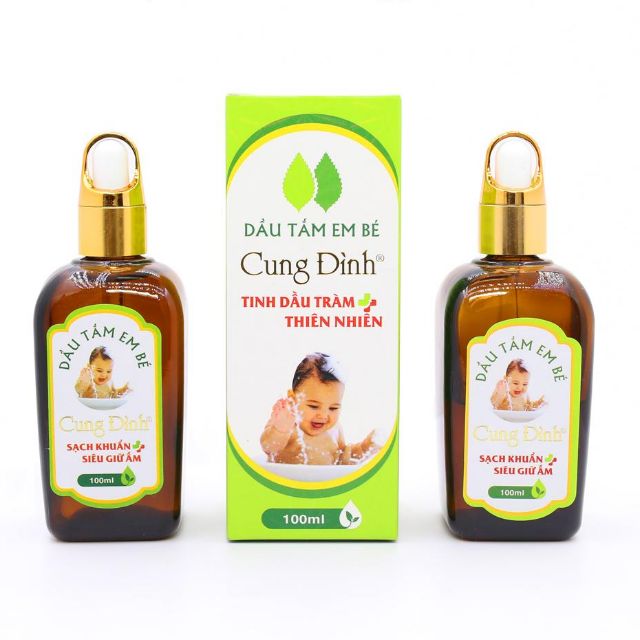 [HCM]Dầu tắm em bé tinh dầu tràm Cung Đình 100ml