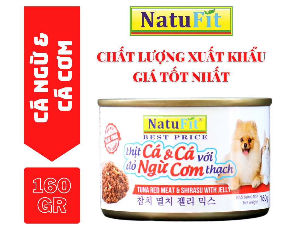 Pate cho chó mèo Natufit 160g