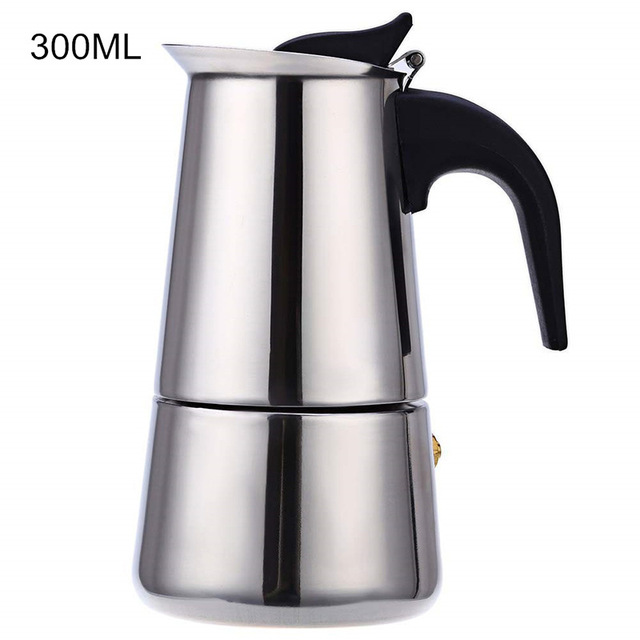 Micck stainless steel moka pot espresso coffee maker stovetop filter pot cafe cafetera pitcher percolator tool 100/200/300/450ml
