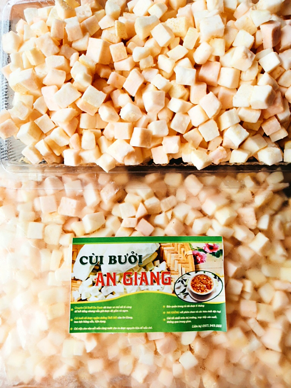 combo 3 kg cùi bưởi bọc bột , bọc đường thốt nốt