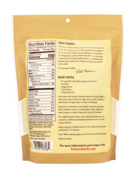 Bột Mì Semolina Bob's Red Mill 680g