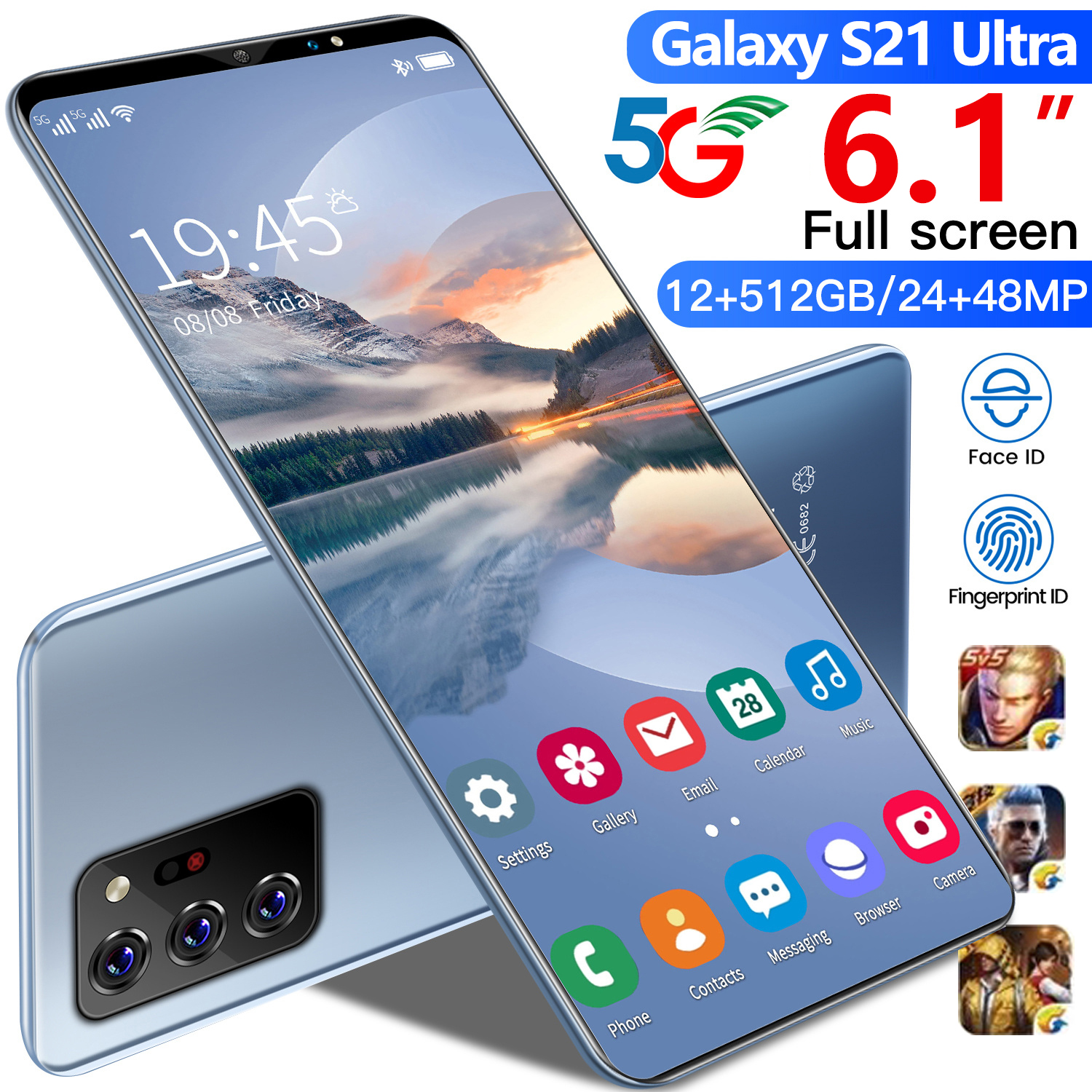 Điện thoại 14 Pro Max Điện thoại 6.8 inch 5G điện thoại thông màn hình ...