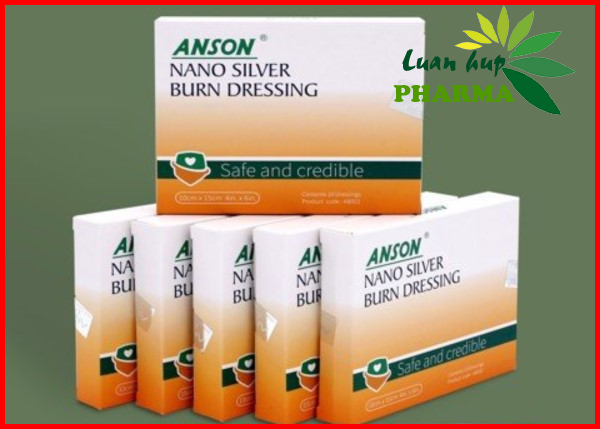(1 hộp 10 miếng) dán ANSON Nano Silver Burn Dessing