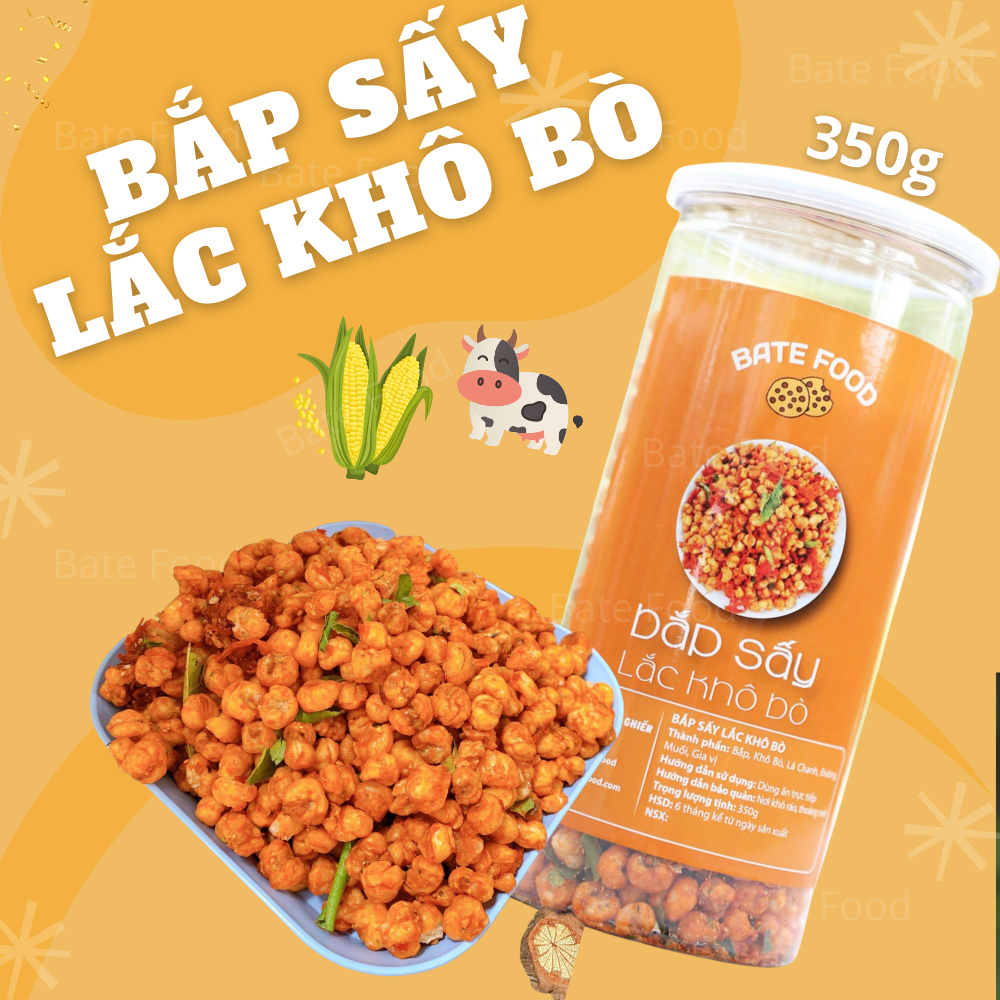 Bắp Rang Lắc Khô Bò Lá Chanh 350g