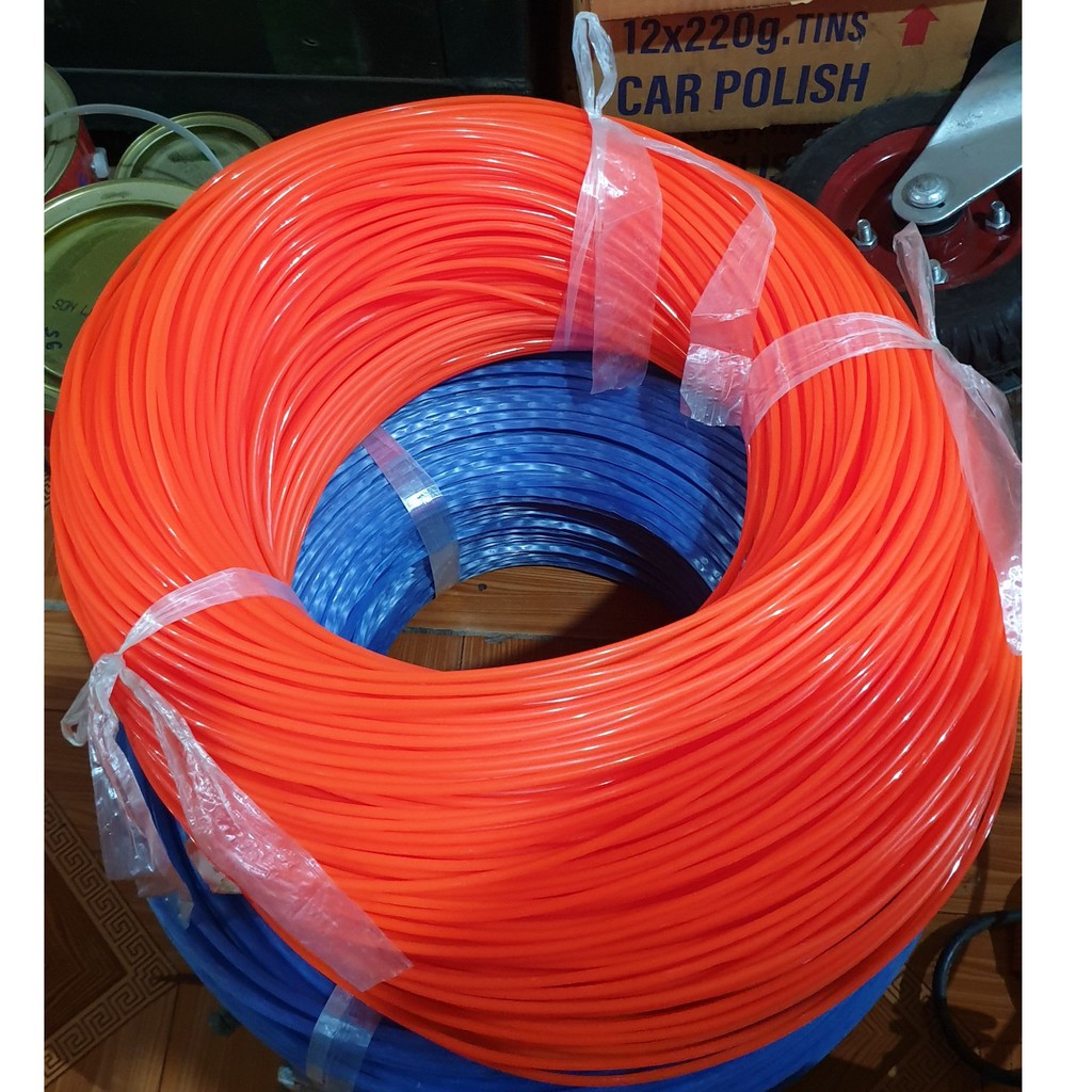 1kg Cước cắt cỏ loại đỏ Thuỵ Điển dây 3ly 4ly - phạt cỏ, cước phát cỏ, dây quấn trong đầu lưỡi phát cỏ