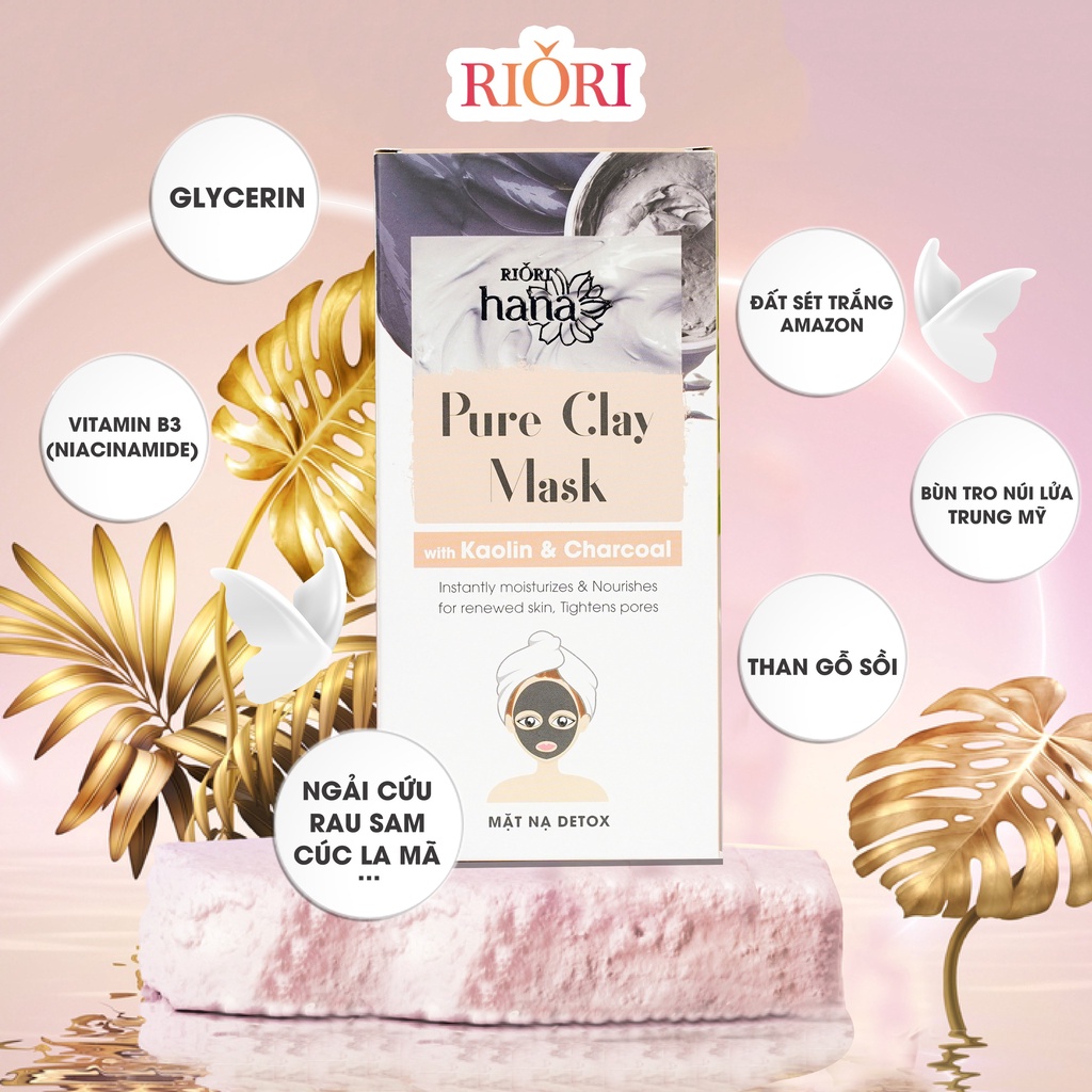 Mặt Nạ Đất Sét Detox Thải Độc Da RIORI Pure Clay Mask (6 gói)