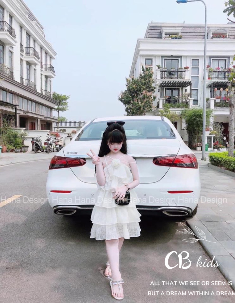váy tầng 2 dây cực điệu đà cho bé gái - VT2D