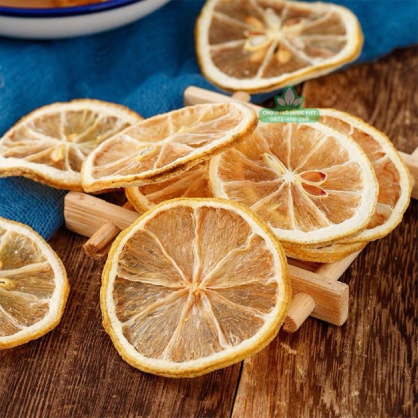 Chanh vàng thái lát sấy khô 100g, trà chanh vàng, dưỡng da, bổ sung vitamin, tăng cường miễn dịch