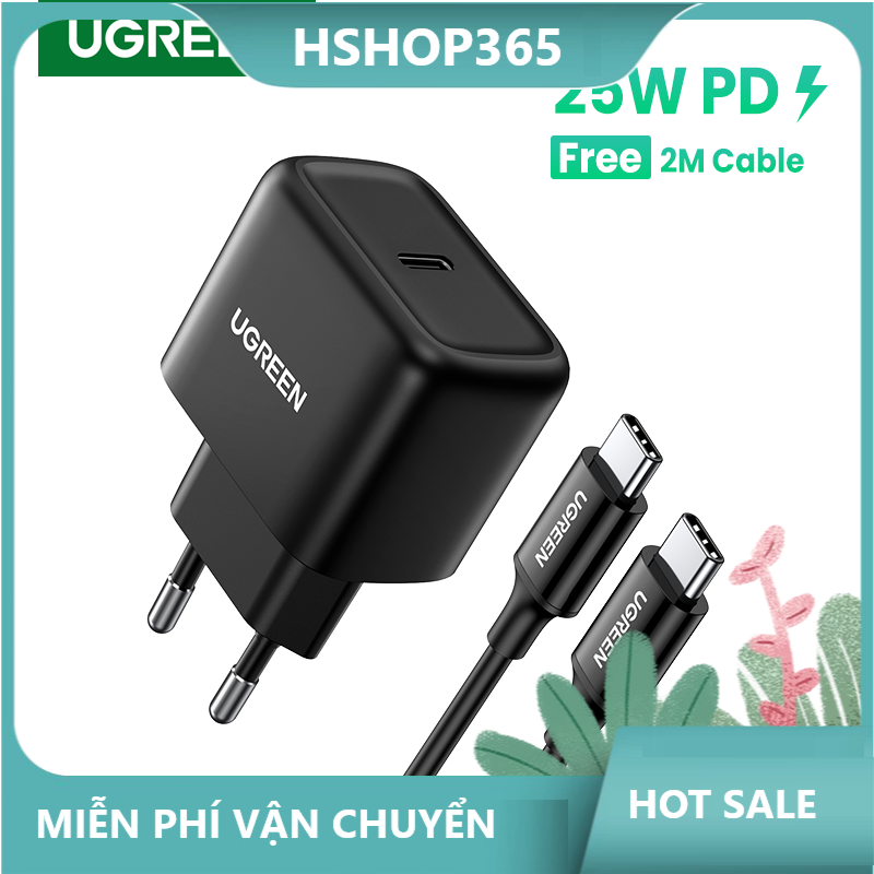Ugreen PD 25W Fast Charger with 2m C-C Cable Power Delivery Fast Charger for Samsung Galaxy S20, S10+, Note 20,10, Samsung Galaxy Fold