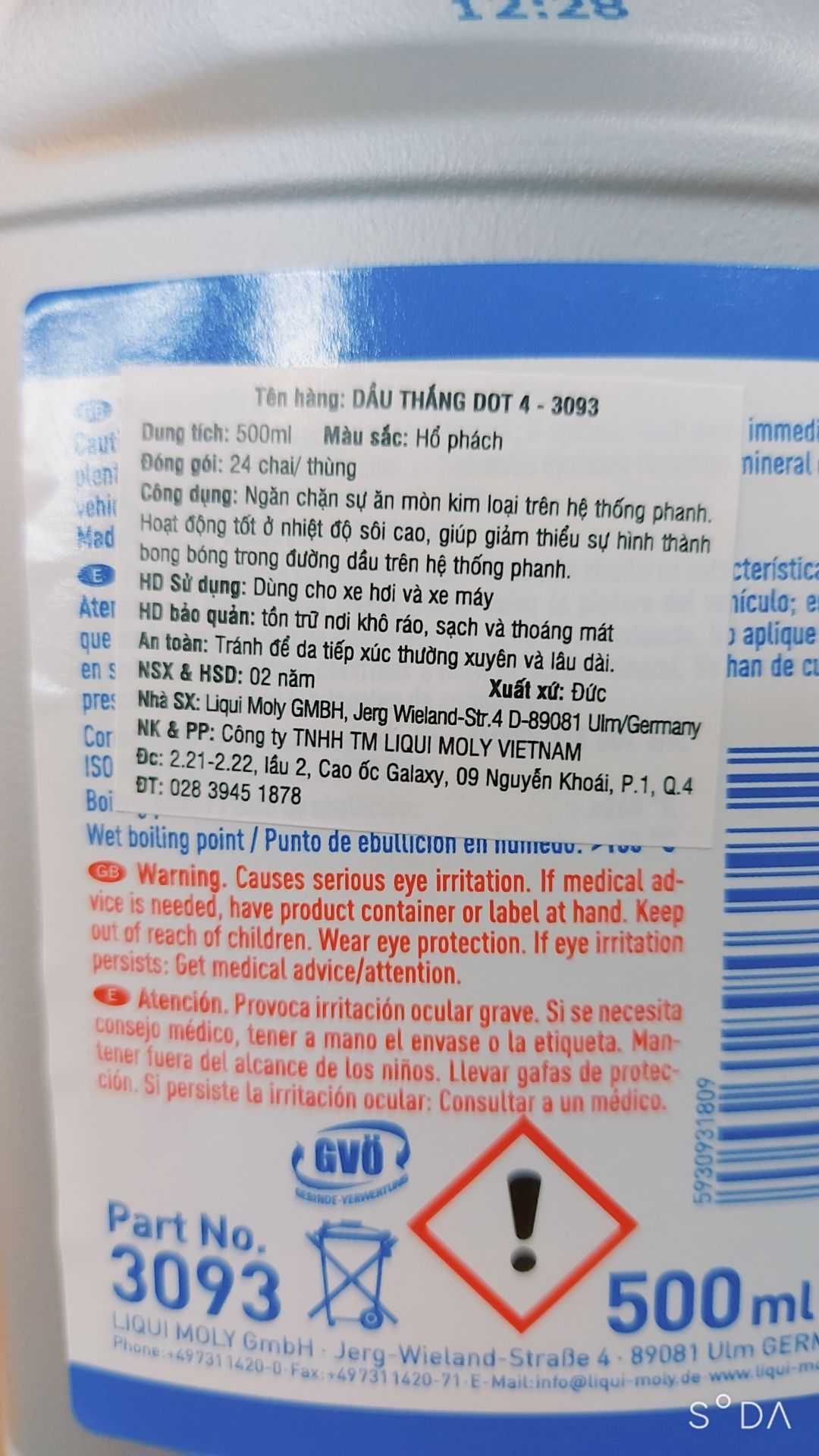 Dầu thắng DOT4 LiquiMoly