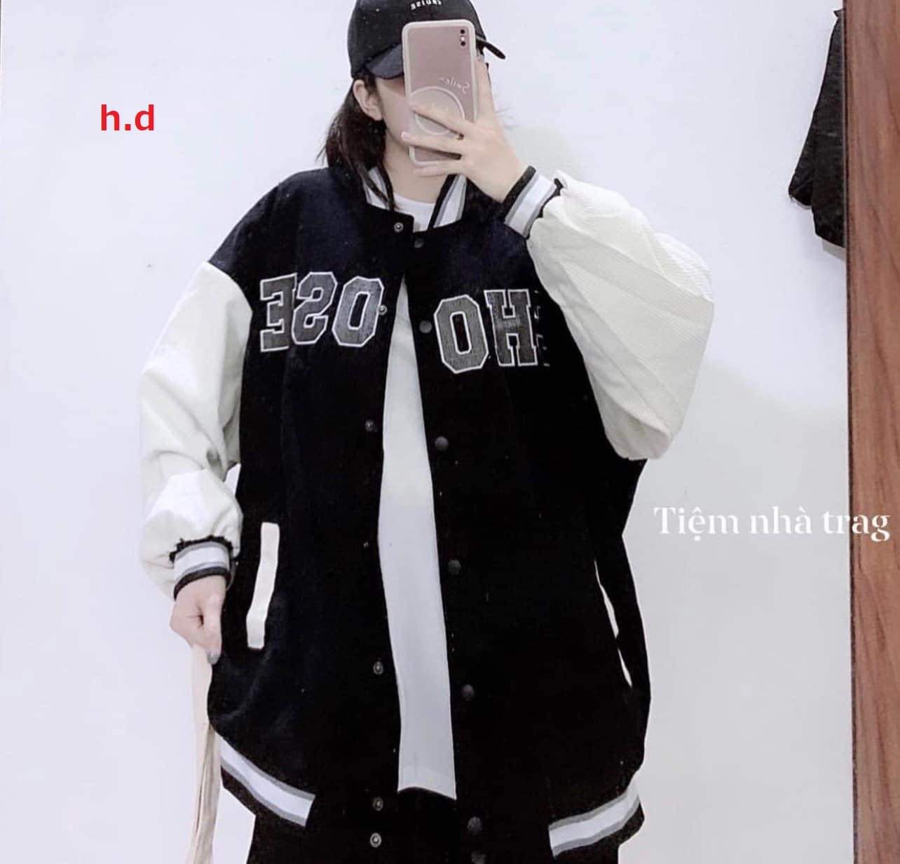 [ Siêu Hót ] Áo bomber tay trắng OSE HD01 [ Cam kết 100%  đúng mẫu ]