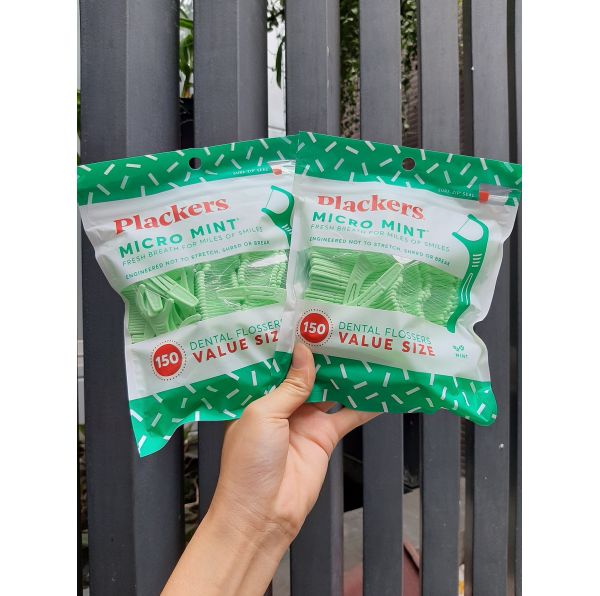 Tăm chỉ Placker Micro Mint 1 bịch 150 cây