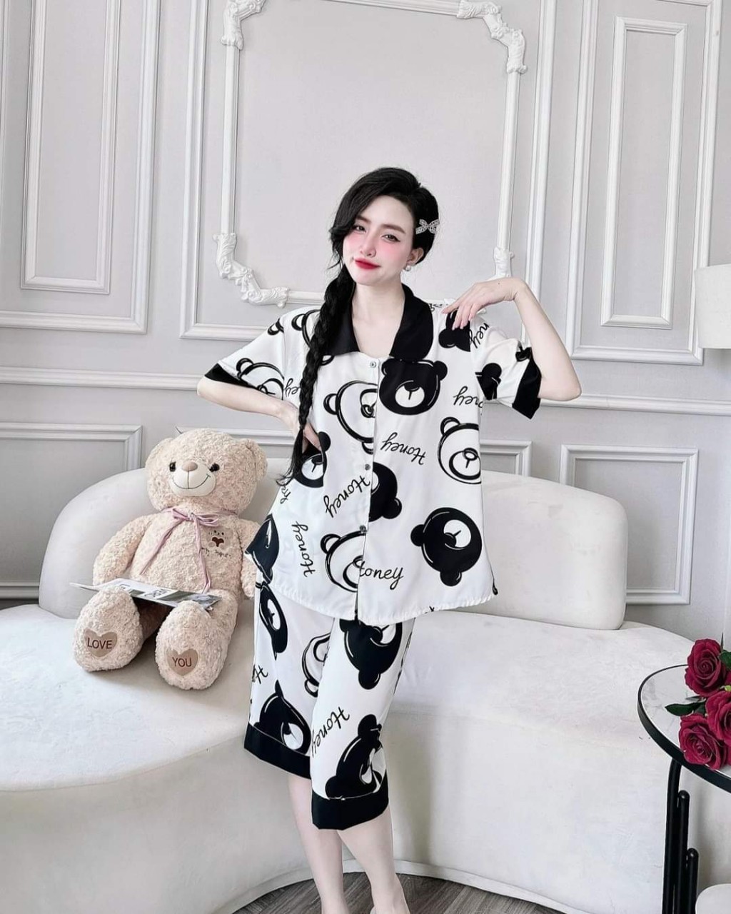 Đồ Bộ Ngủ Nữ Lửng Cao Cấp Lụa Nhật Bigsize 50-100kg