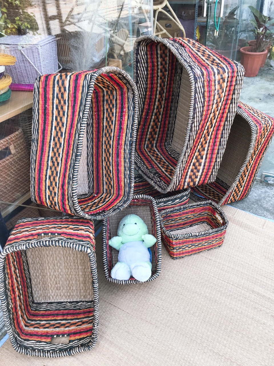 Colorful Segrass basket 7 size made in Vietnam