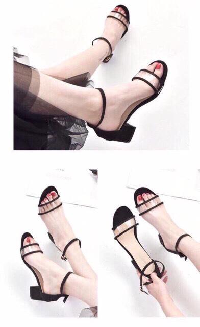 Sandal đế vuông 5 phân quai trong